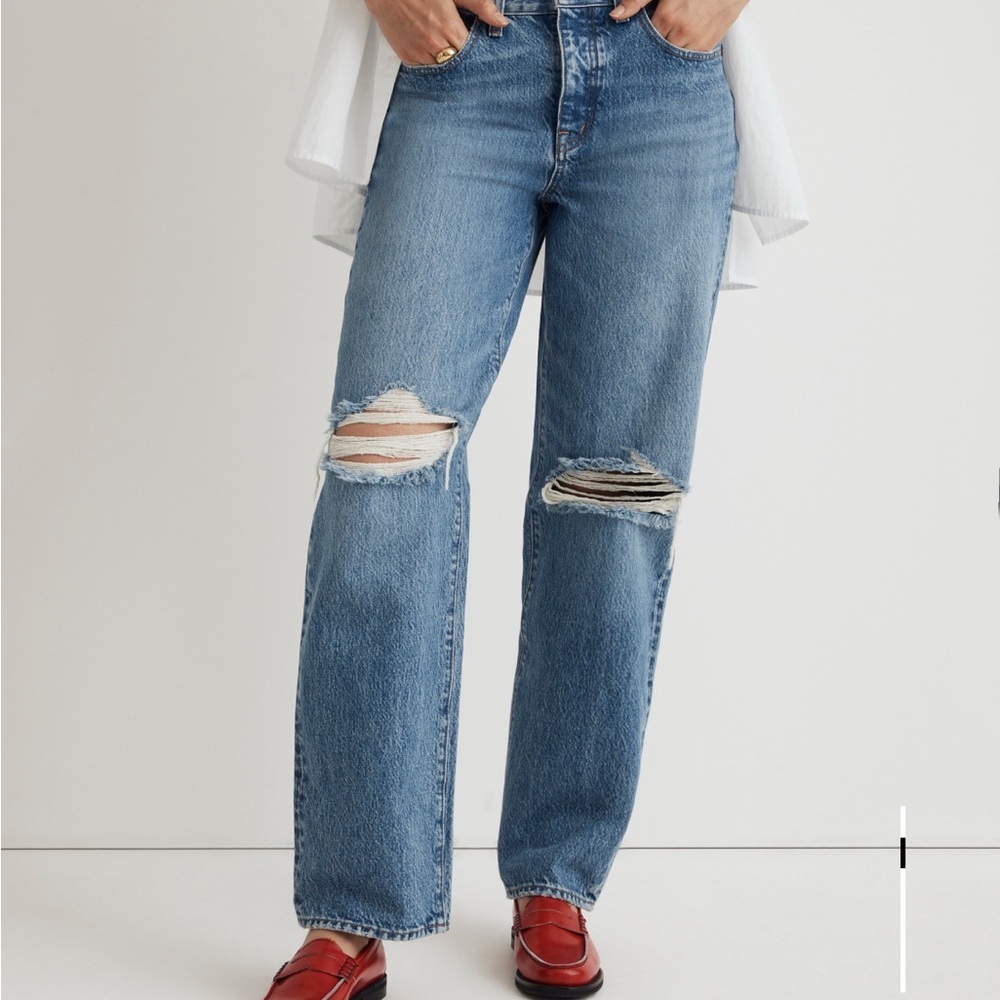 Madewell Low Slung Straight Jeans - Picture 2 of 5